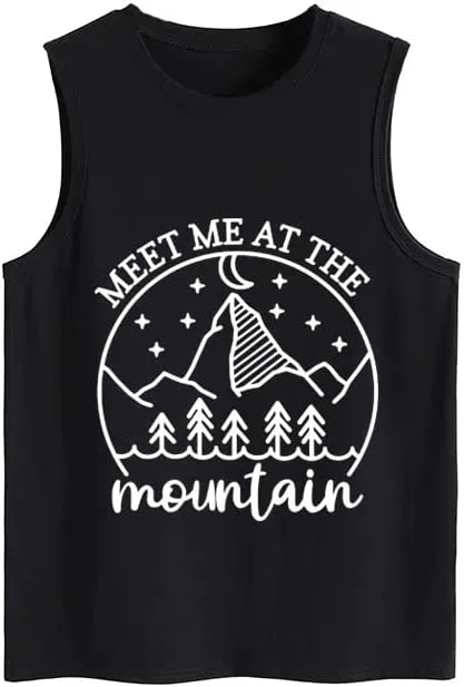 Women Meet Me at The Mountain Tank Tops Mountain Shirt