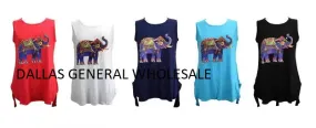 Womens Casual Elephant Blouses Wholesale