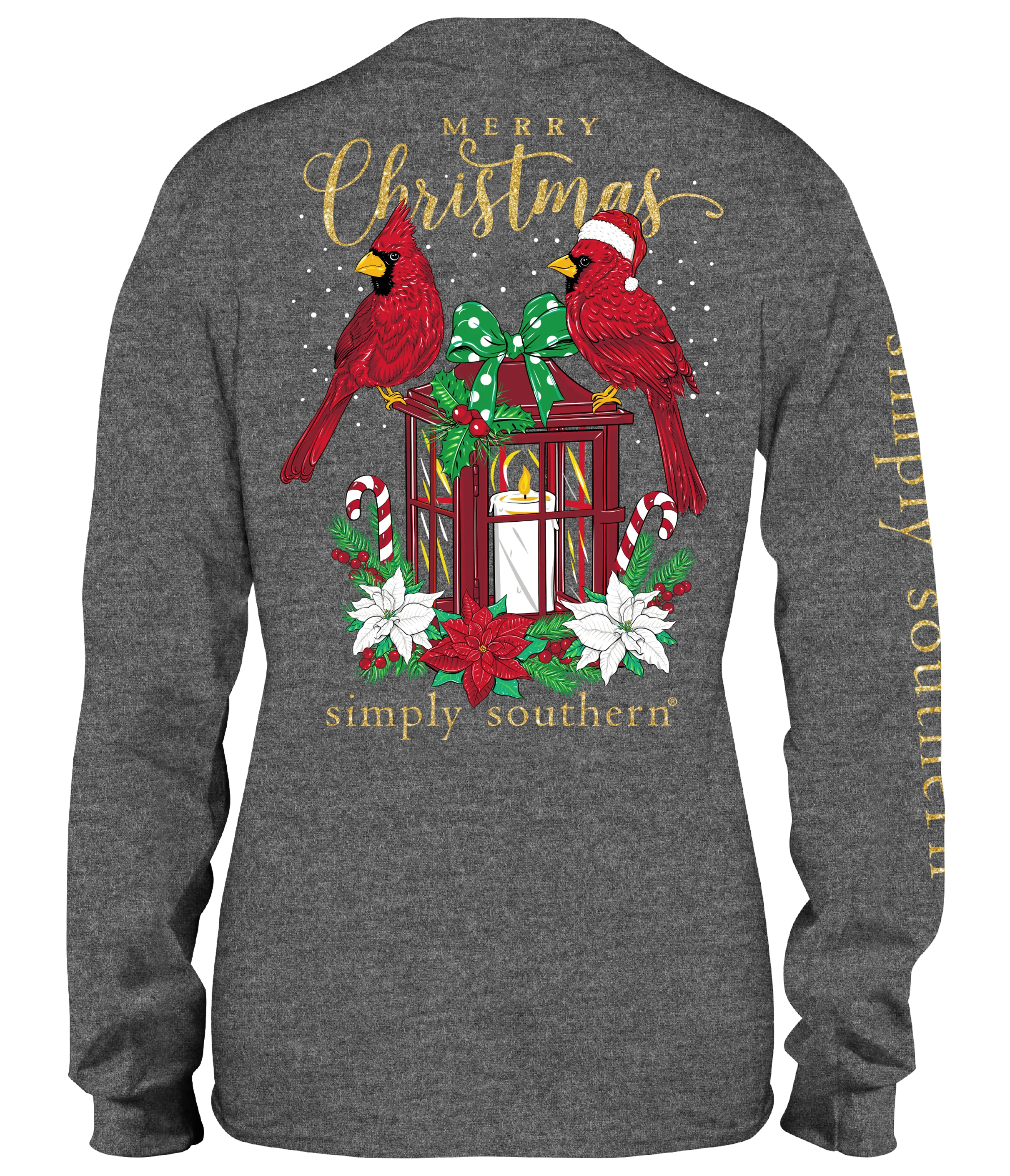 Youth 'Merry Christmas' Cardinals Long Sleeve Tee by Simply Southern