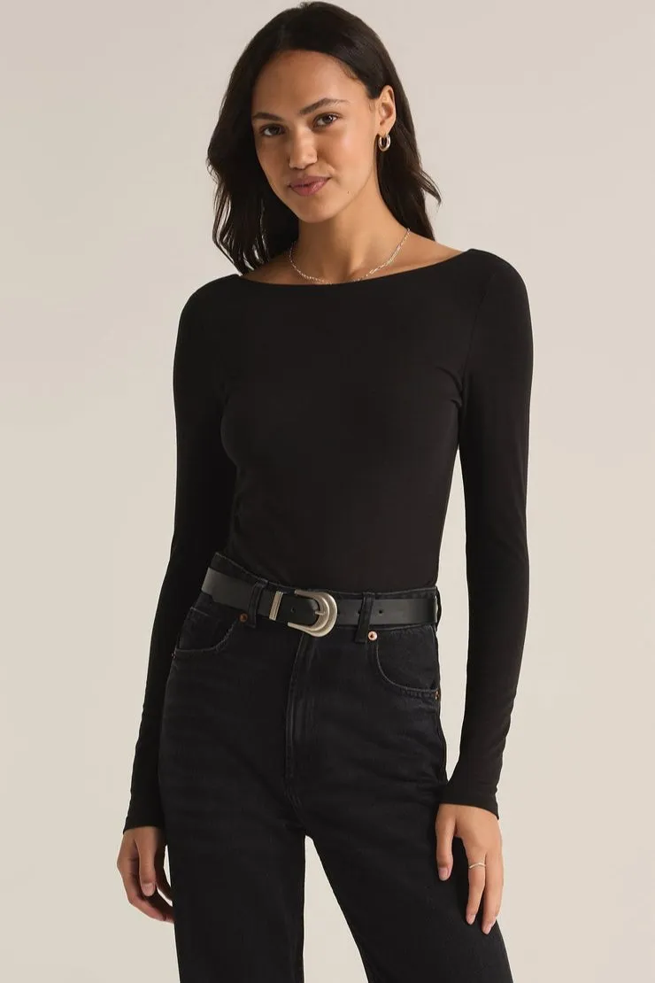 Z SUPPLY Baela Long Sleeve Rib Bodysuit